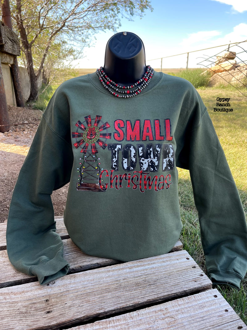 Small Town Christmas Sweatshirt - Also can in Plus Size