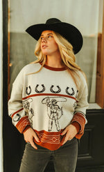 Rope Em Cowboy Sweater Top  - Also in Plus Size