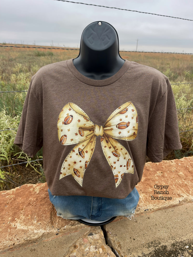 Game Day Football Bow Tee - Also in Plus Size