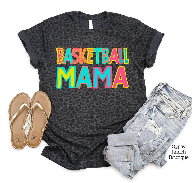 Basketball Mama on Leopard Tee - Also in Plus Size