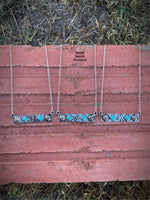 Turquoise Initial Bar Necklace