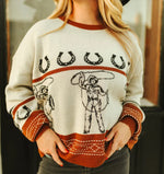 Rope Em Cowboy Sweater Top  - Also in Plus Size