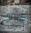 Turquoise Initial Bar Necklace