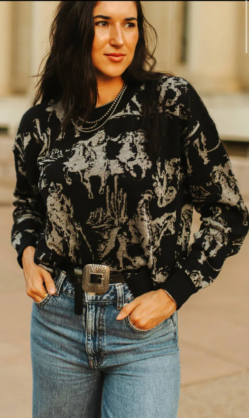 Cowboy Rhinestone Top - Also in Plus Size