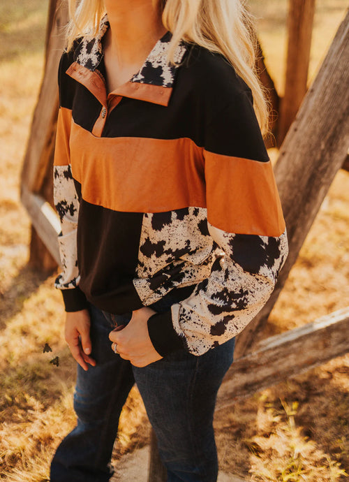 Western Mama Cowhide Top - Also in Plus Size – Gypsy Ranch Boutique