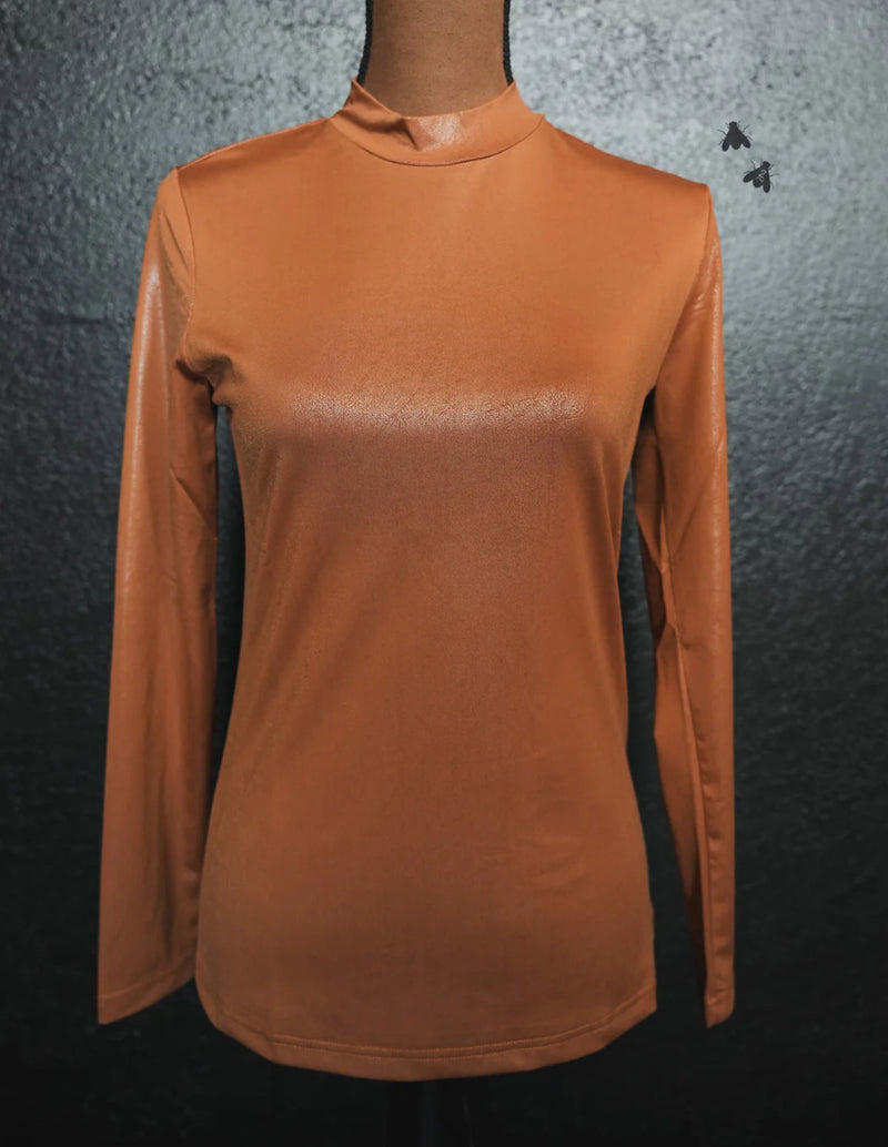 Larah Leather Saddle Layering Top - Also in Plus Size