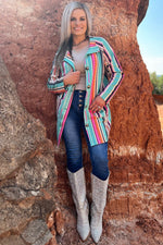 Running Away Serape Blazer Jacket - Also in Plus Size