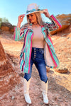 Running Away Serape Blazer Jacket - Also in Plus Size