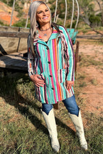 Running Away Serape Blazer Jacket - Also in Plus Size