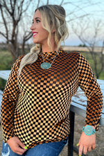 Tombstone Gold & Black Mesh Layering Top - Also in Plus Size