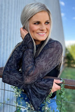 Nampa Black Boot Stitch Top - Also in Plus Size