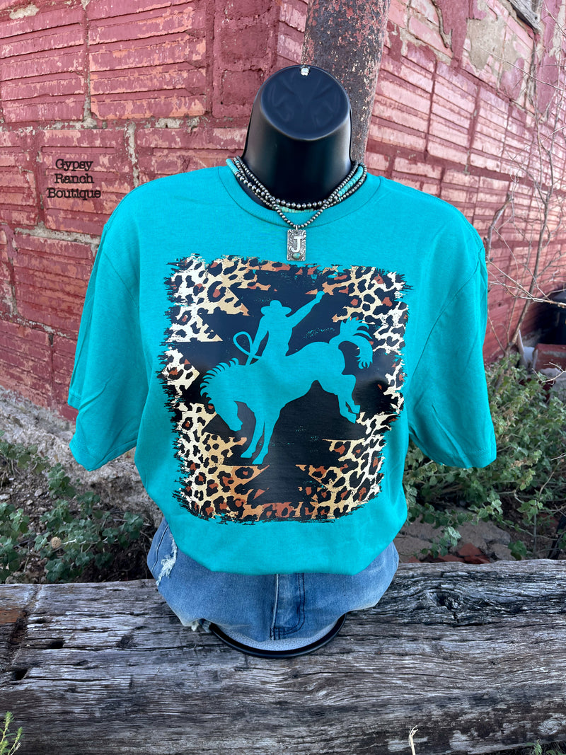 Broncs on the River Teal Tee - Also in Plus Size