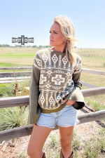 Santa Rosa Cross Sweater Top - Also in Plus Size