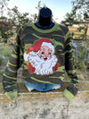 Sequin Santa Camo Christmas Sweatshirt - Also in Plus Size