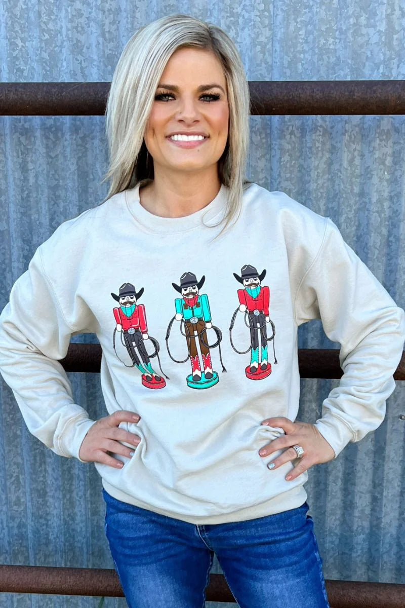 Ropin Around the Christmas Tree Sweatshirt - Also in Plus Size