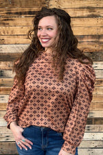 Back to Tulsa Puff sleeve Top - Also in Plus Sizek