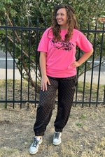 Friday Night Black Checkered Cargo Jogger Pants - Also in Plus Size