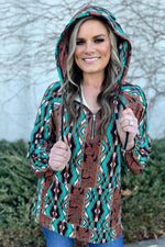 South Bound Tooled Aztec Pullover Top - Also in Plus Size