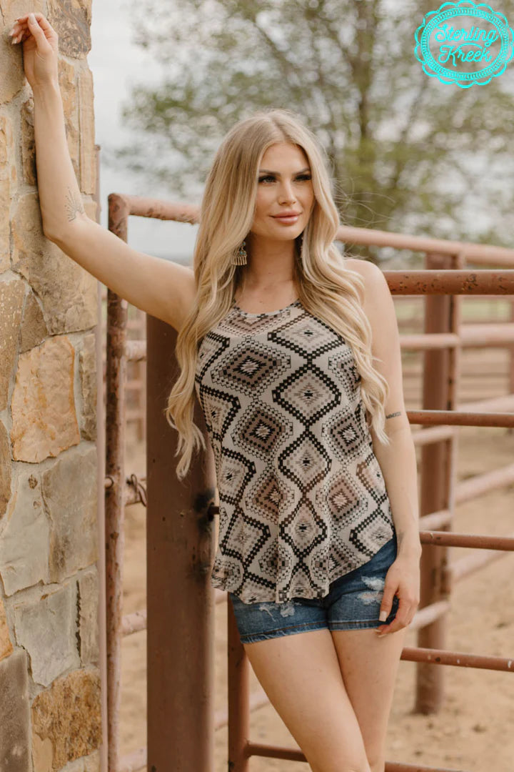 Prairie Lake Mesh Tank Top - Also in Plus Size