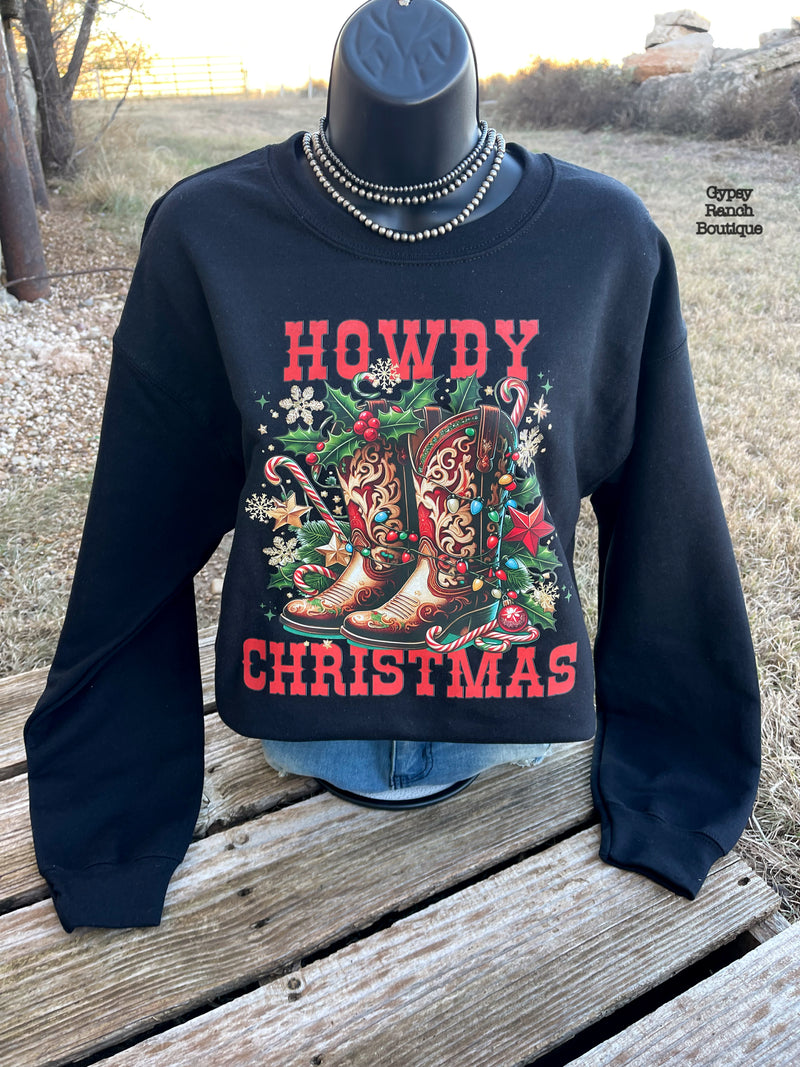 Howdy Christmas Sweatshirt - Also in Plus Size