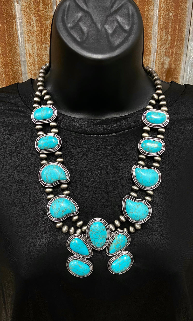 Casa Grande Turquoise Squash Necklace