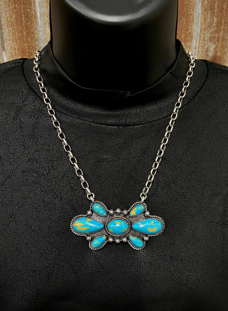 Bullseye Turquoise Necklace