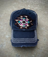 Tribal Spirit Embroidered Aztec & Leopard Cap