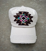 Tribal Spirit Embroidered Aztec & Leopard Cap