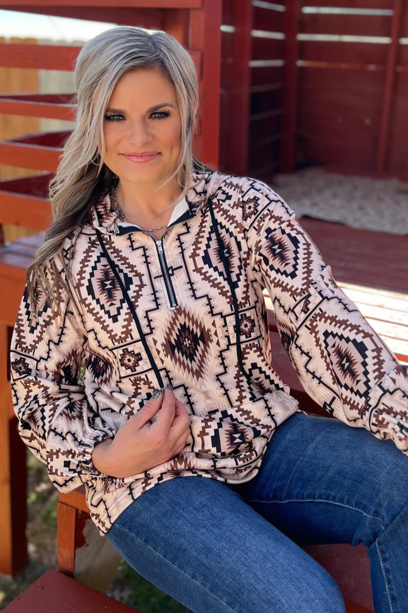 Alberta Aztec Pullover Top - Also in Plus Size