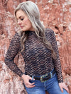 Cattle & Aztec Mesh Layering Top - Also in Plus Size