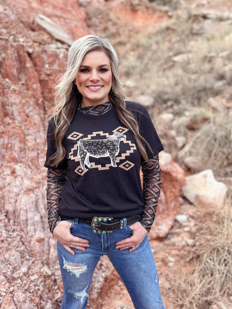 Stock Show Cattle Top - Also in Plus Size