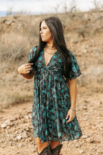 Navajo Country Turquoise Dress - Also in Plus Size