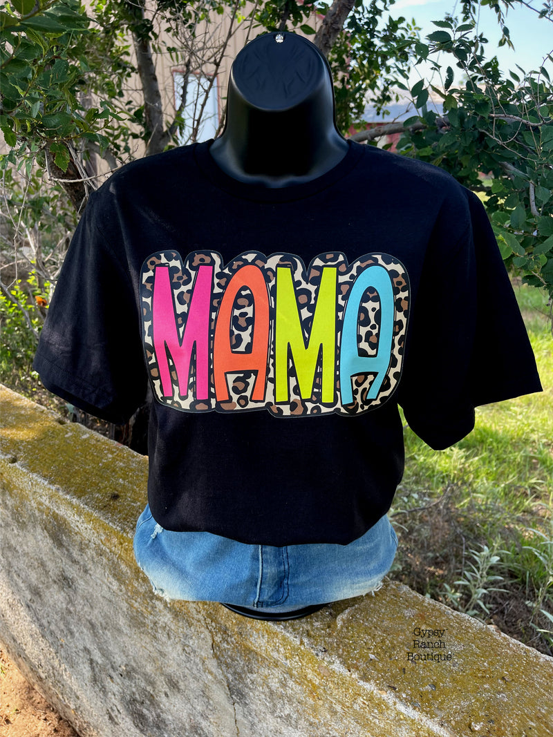 MAMA Colorful Bubble Letter Tee - Also in Plus Size