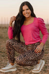 Here For The Party Leopard Joggers - Also in Plus Size