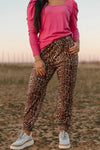 Here For The Party Leopard Joggers - Also in Plus Size