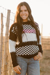 Carolina Checkered Sweater Top - Also in Plus Size