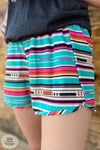 The Outsider Serape Shorts - Also in Plus Size