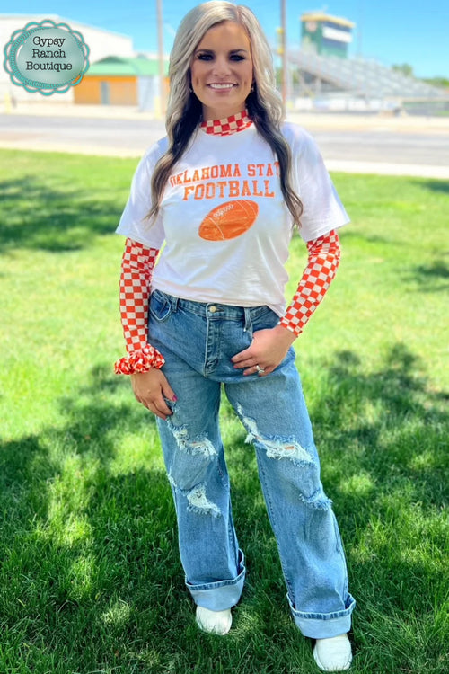 Pep Rally Orange Mesh Layering Top - Also in Plus Size