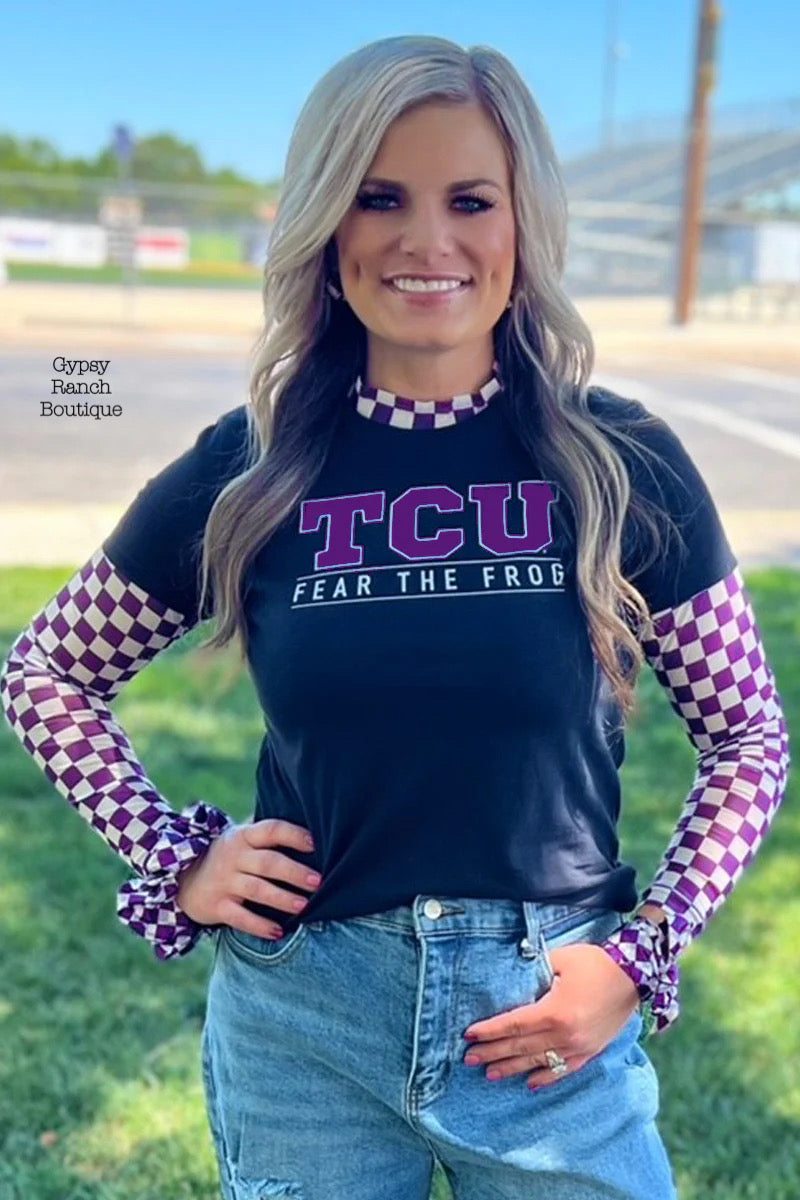 Pep Rally Purple Mesh Layering Top - Also in Plus Size