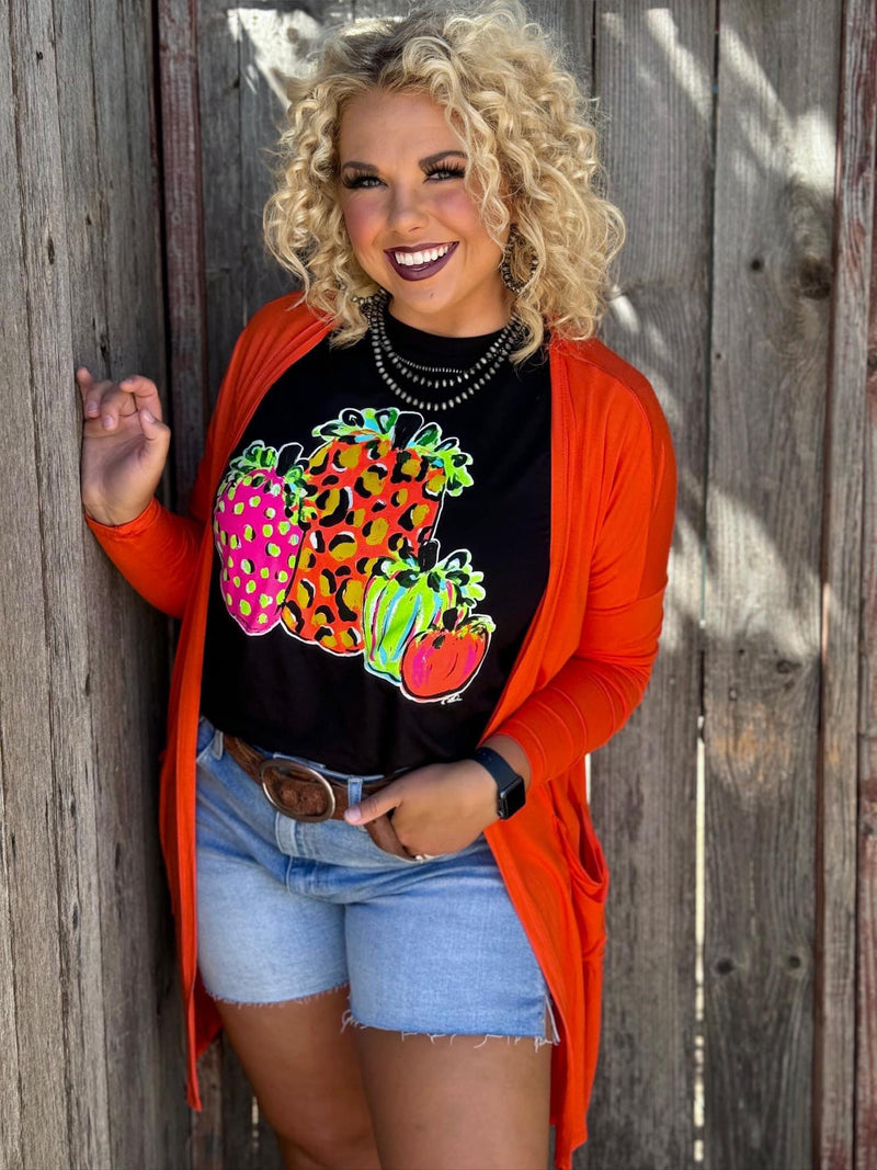 Orange Crush Solid Cardigan - Also in Plus Size