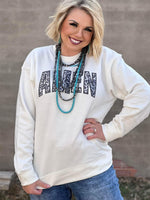 AMEN Embroidered  Leopard Sweatshirt - Also can in Plus Size