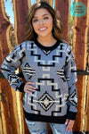 Rocky Mountain Aztec Sweater Top- Also in Plus Size