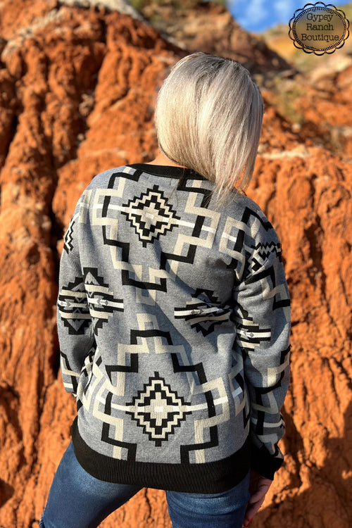 Rocky Mountain Aztec Sweater Top- Also in Plus Size