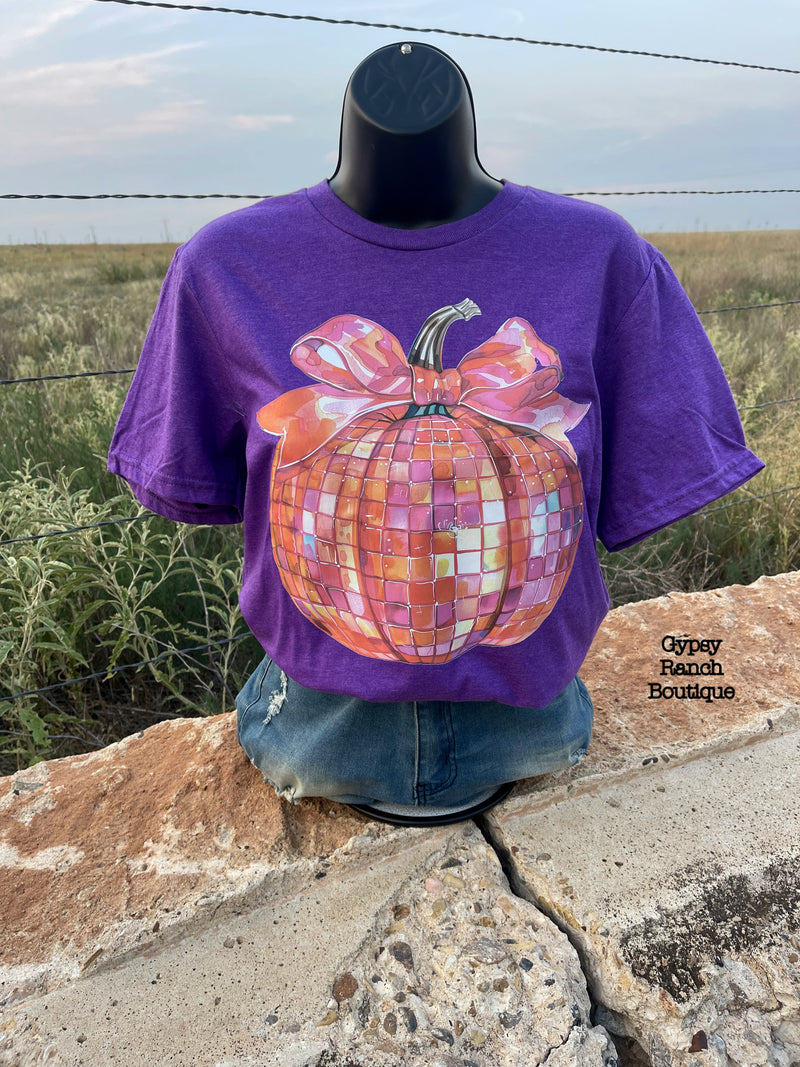 Purple Disco Pumpkin Tee - Also in Plus Size