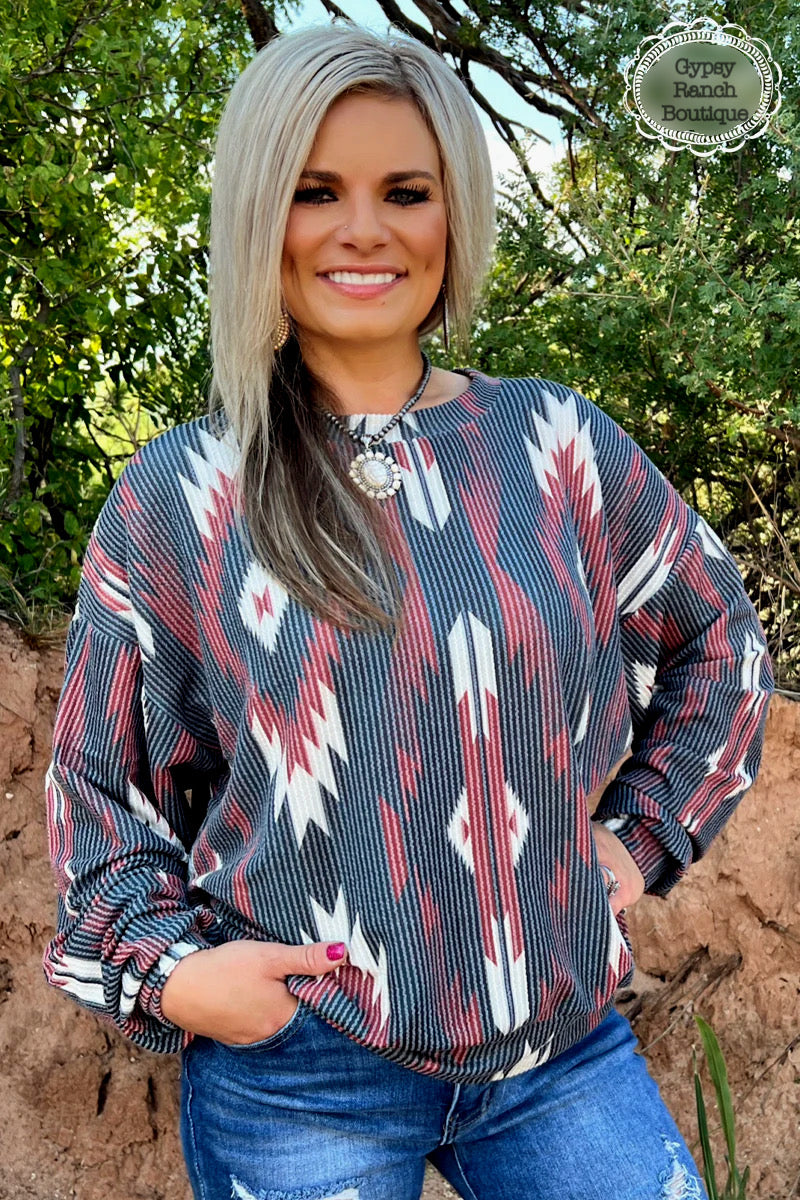 Little Rock Aztec Top - Also in Plus Size