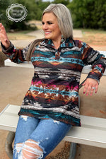 Cimmaron Aztec Sweater Top- Also in Plus Size