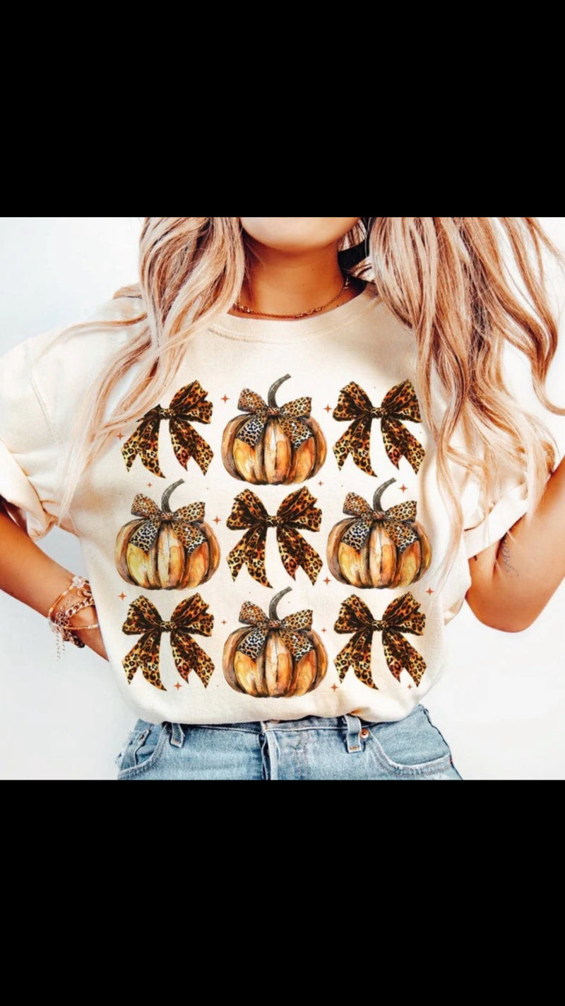 Pumpkin & Leopard Collage Tee - Also in Plus Size