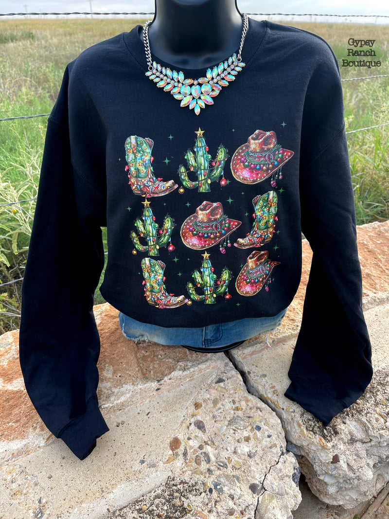 Cactus Christmas Coquette Sweatshirt - Also can in Plus Size