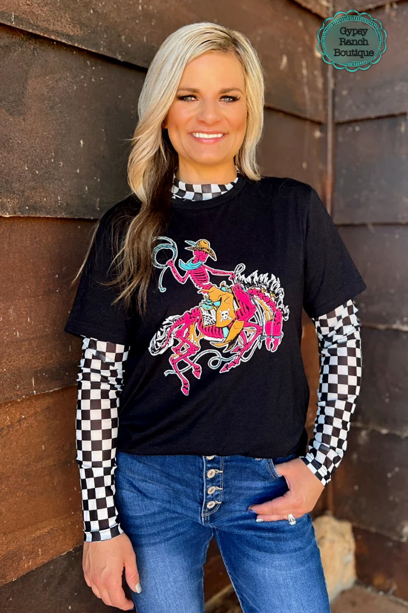 Bougie Bronc Tee- Also in Plus Size