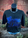 Leopard Game Day Royal Blue Sequin Top - Also in Plus Size